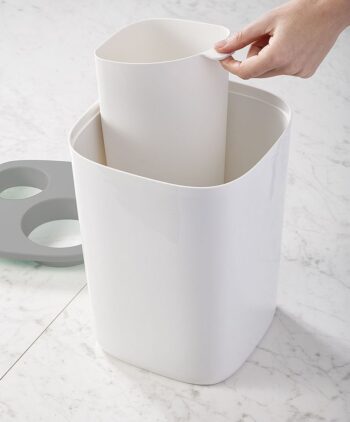 Fürdőszobai szemetes (2 részre osztott, 8 liter) szürke - Image 2